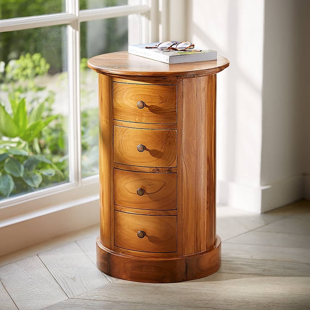 Art Deco Teak 4 Drawer Chest