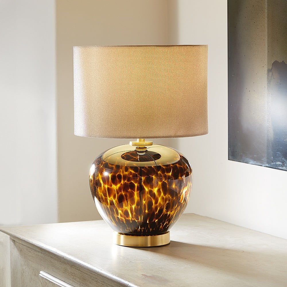 Eltham Tortoiseshell Glass Lamp