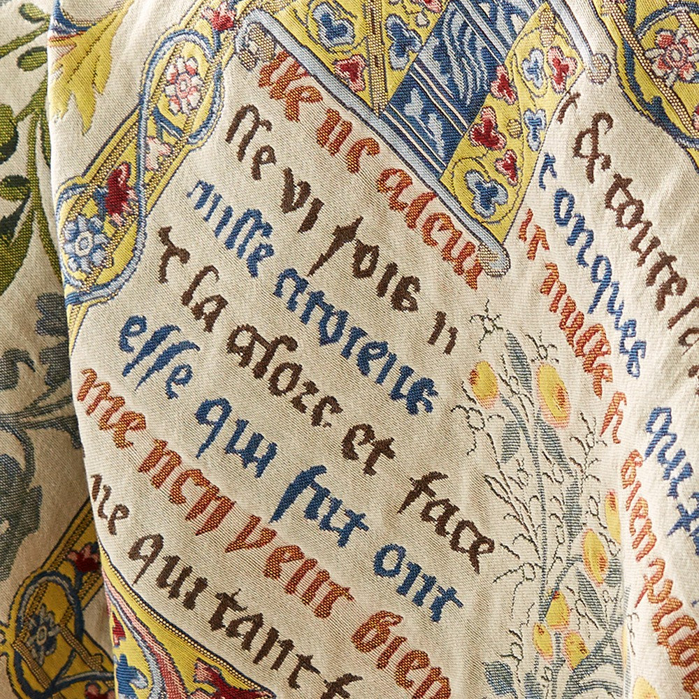 Medieval Manuscript Tapestry Throw