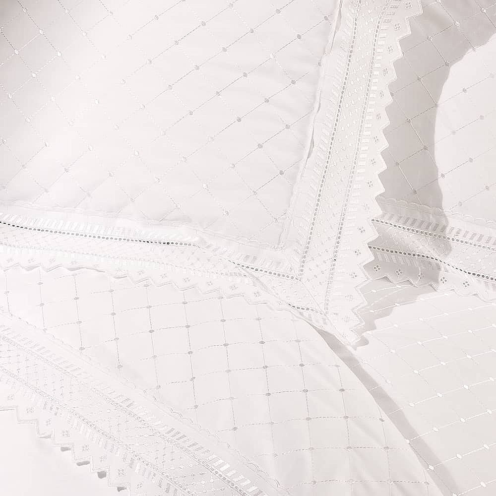 Victorian Embroidered Double Bedding Set