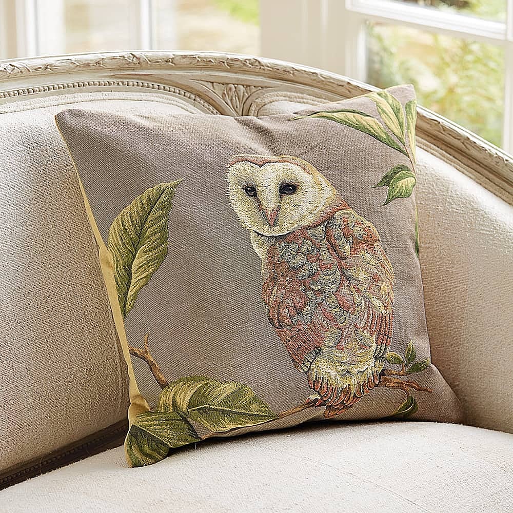 Barn Owl Tapestry Cushion