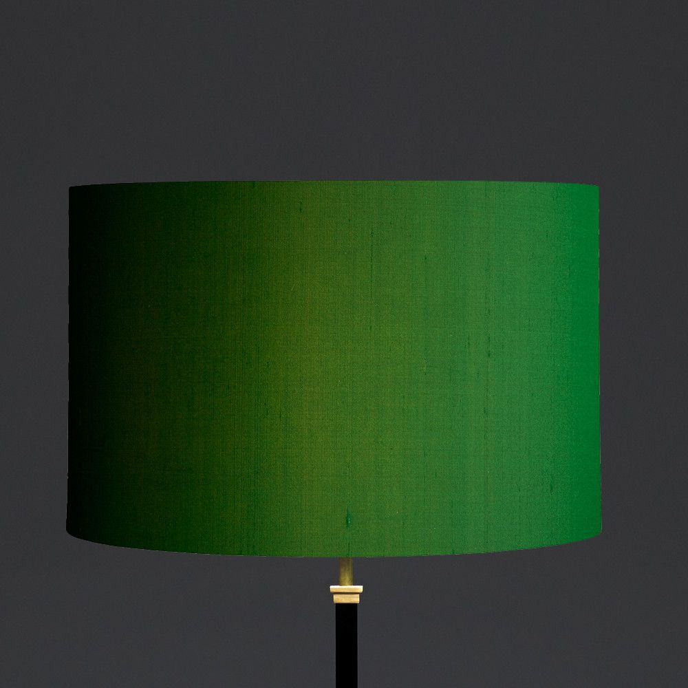45cm drum lampshade in emerald dupion silk