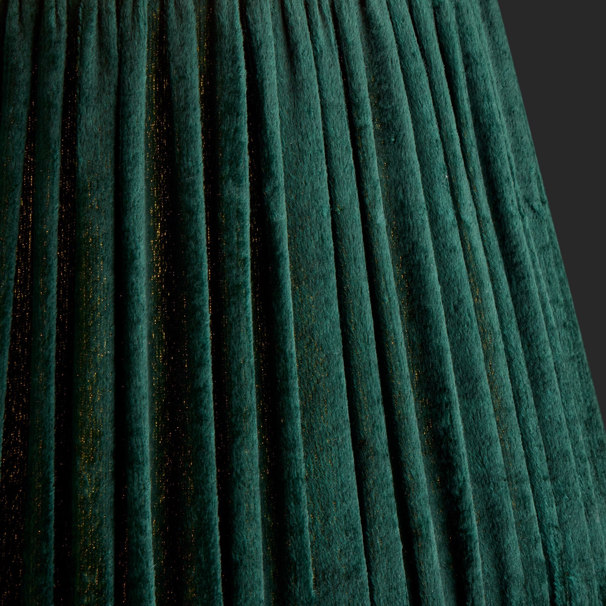 30cm straight empire Shade in emerald silk velvet