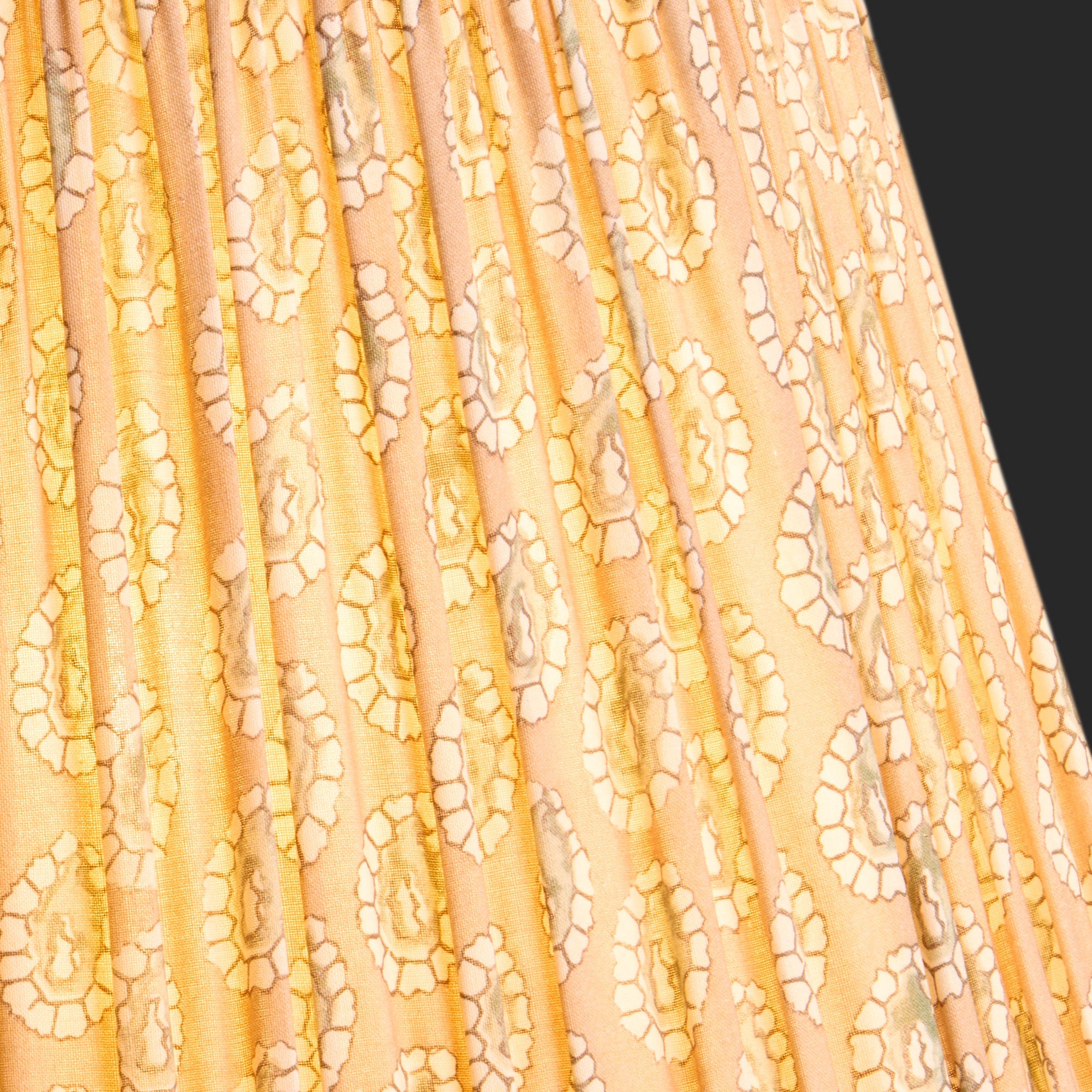 50cm straight empire shade with adjustable gimbal in biscuit block printed Dotty gathered cotton by GP & J Baker