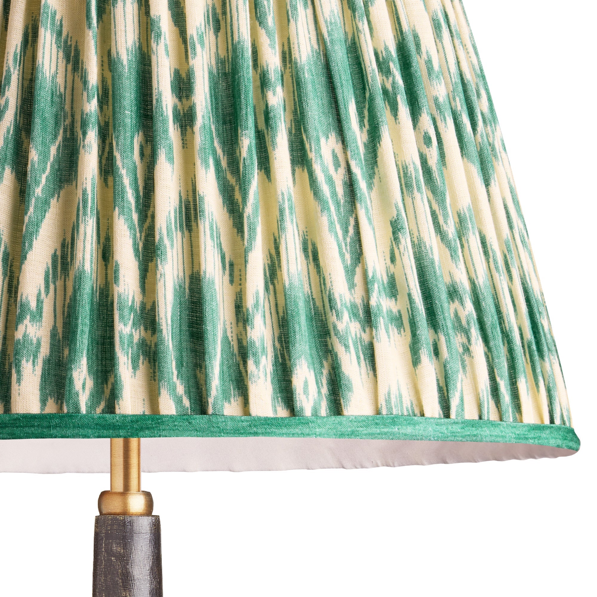 50cm straight empire shade with adjustable gimbal in teal Zaraband gathered linen by GP & J Baker