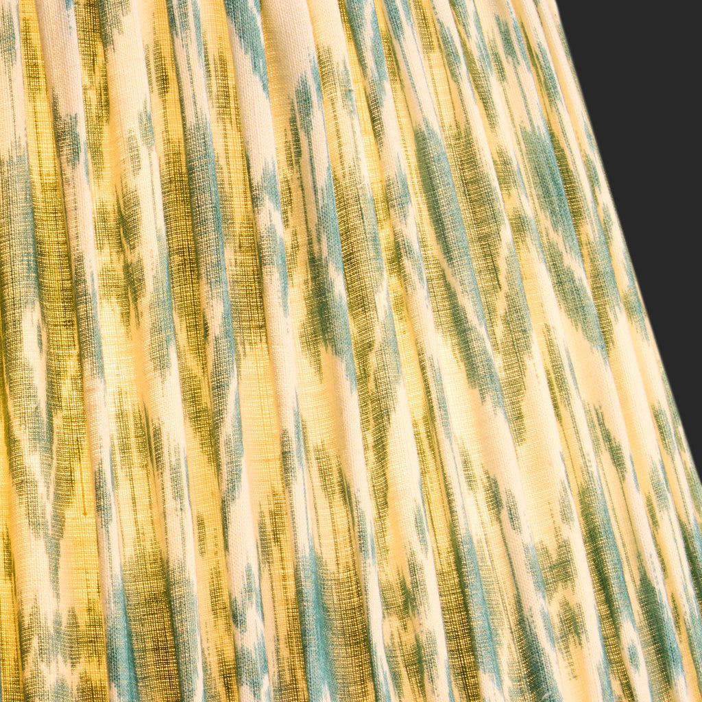 50cm straight empire shade with adjustable gimbal in teal Zaraband gathered linen by GP & J Baker