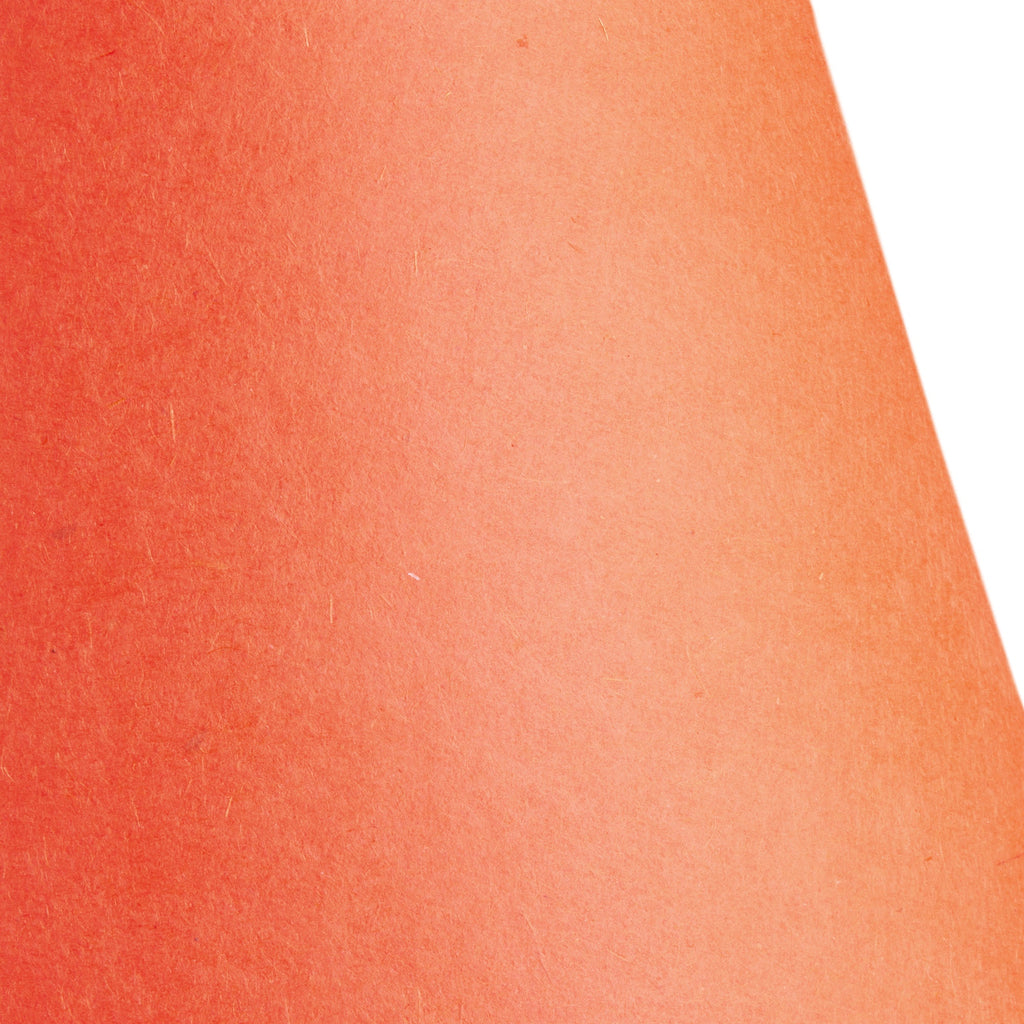 40cm straight empire shade in Papaya hand made parchment with green tape 