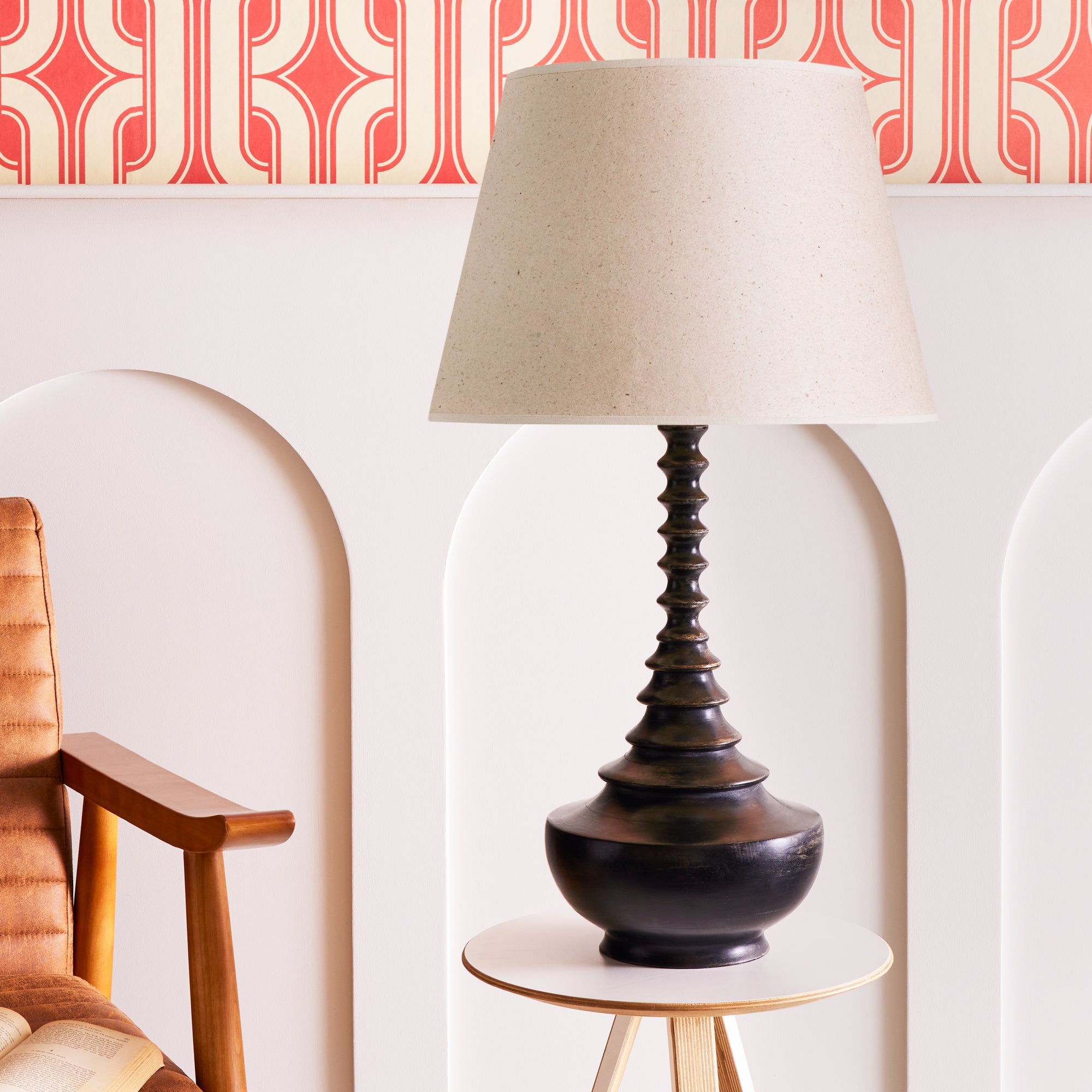 50cm straight empire shade in Parsnip hand made parchment