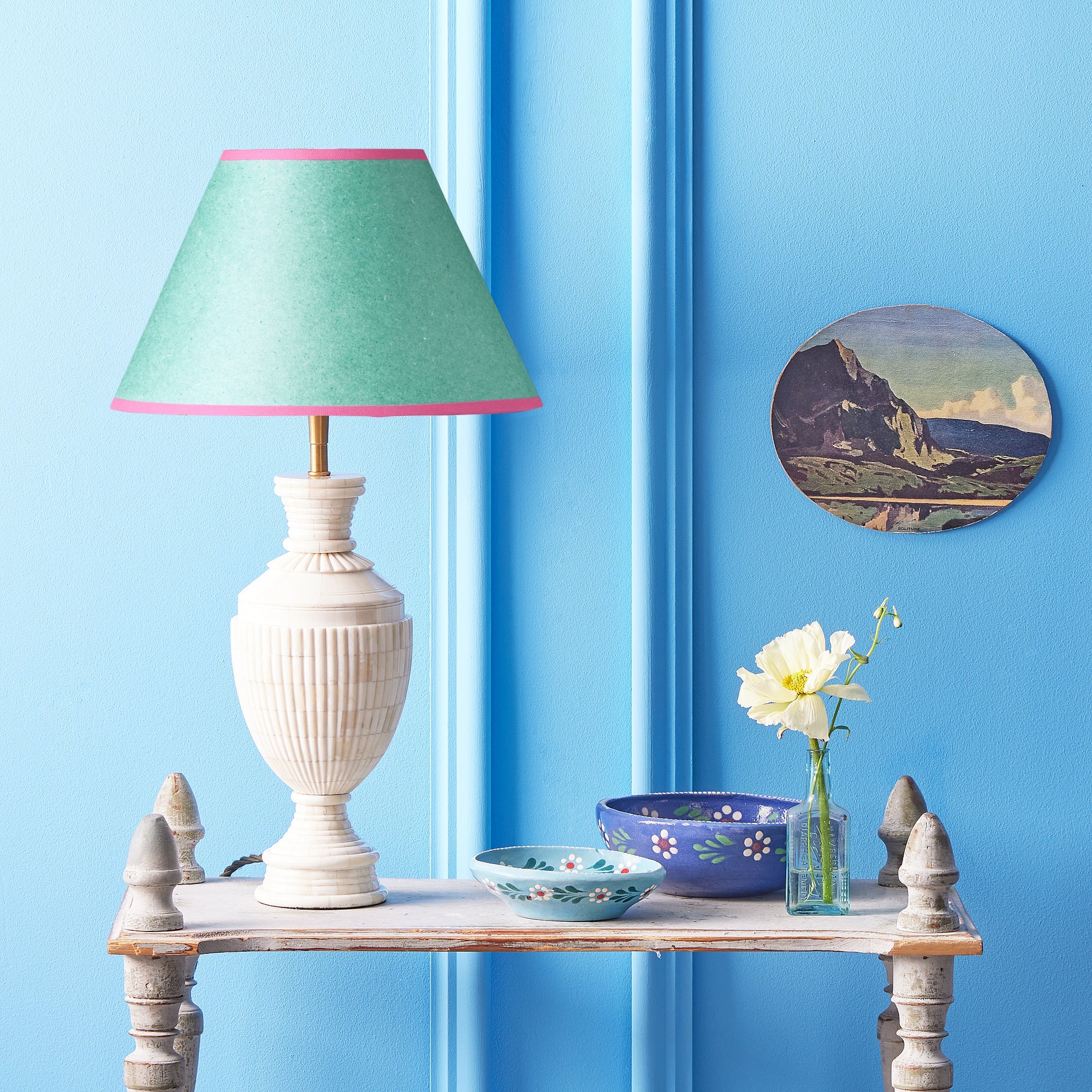 50cm straight empire shade in Yukka hand made parchment