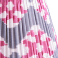 50cm straight empire silk ikat shade with carrier in pink and pewter Darjee