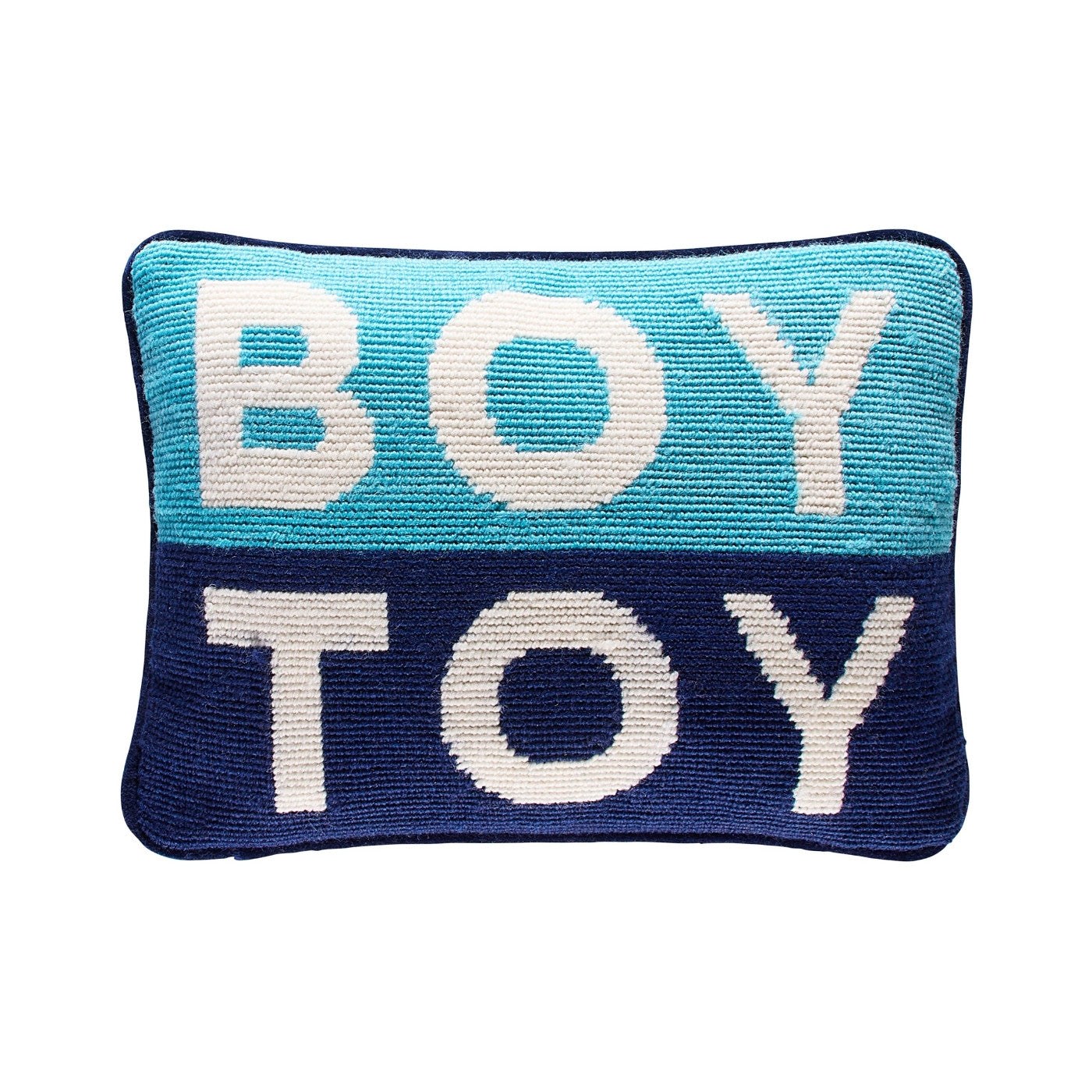 Boy Toy Needlepoint Cushion